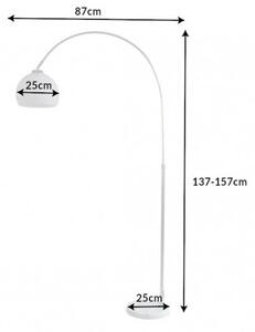 Stylová stojanová lampa Arch 135 - 157 cm bílá - Skladem (SB)