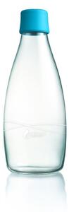 Světlemodrá skleněná lahev ReTap, 800 ml