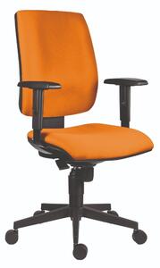 Pracovní židle Flute s područkami, oranžová