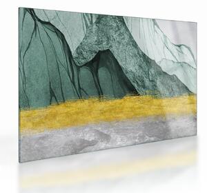 Skleněný obraz - Smaragdové hory N⁰2 (70x50 cm)