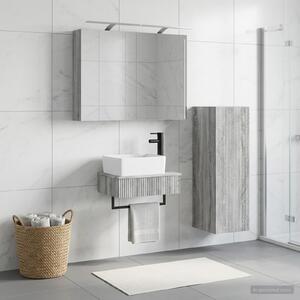 Sada koupelnových skříněk 4 ks Šedý Sonoma Kompozitní dřevo 3407388