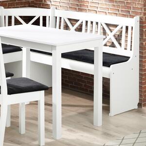 Jídelní set FRANCE | nerozkládací stůl 100x60 cm + 2x židle + jídelní lavice | VÝBĚR BAREV a TKANIN