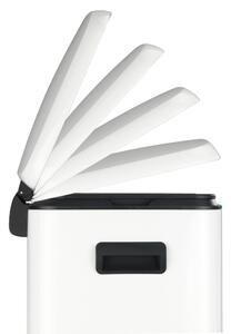 Dvojitý bílý pedálový odpadkový koš Wenko, 2x 20 l