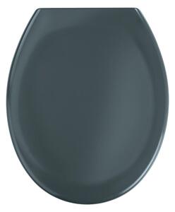 Tmavě šedé WC sedátko se snadným zavíráním Wenko Premium Ottana, 45,2 x 37,6 cm