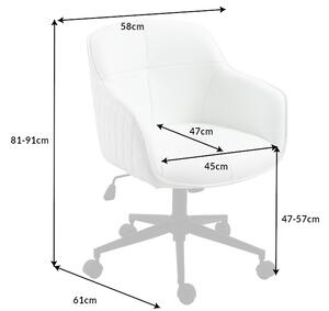 Bílá kancelářská jídelní židle Rofia