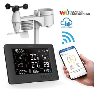 Sencor - Profes. meteostanice s LCD displejem a budíkem 5V/1xCR2032 + 3xAA Wi-Fi