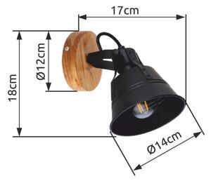 Globo 15466S-1 - Nástěnné bodové svítidlo GÜNTHER 1xE27/60W/230V