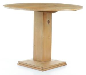 Stůl s kulatou deskou z masivního smrkového dřeva