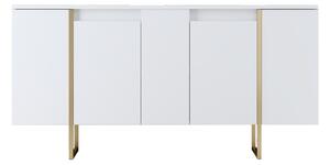 Hanah Home Skříňka Luxe - White, Gold, Bílá, Zlatá
