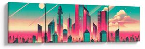 Obraz - Velkoměsto v pop-art stylu (170x50 cm)