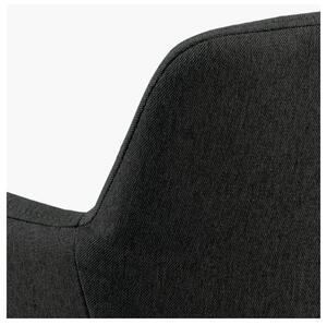 Černá barová židle s kovovou konstrukcí Actona Lisa