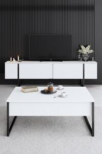 Hanah Home Sada nábytku do obývacího pokoje Luxe - White, Black, Bílá, Černá