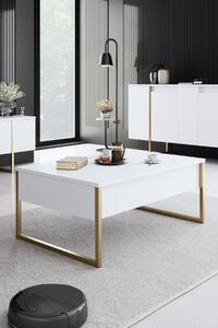 Hanah Home Sada nábytku do obývacího pokoje Luxe - White, Gold, Bílá, Zlatá