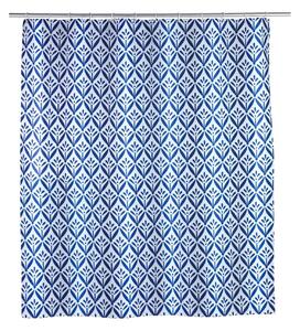Modrý sprchový závěs Wenko Lorca, 180 x 200 cm