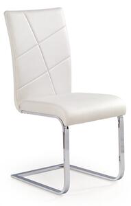 Jídelní židle Amelia, bílá / stříbrná