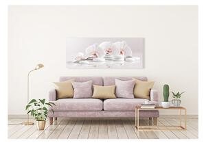 Obraz Styler Glasspik Spa & Zen White Stones, 50 x 125 cm