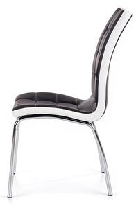 Jídelní židle Lexie, černá / bílá