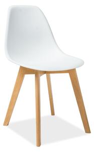 Jídelní židle Moris, bílá / buk