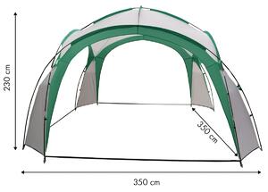 MODERNHOME Pavilonový stan YENA s obalem 350x350 cm zeleno-bílý