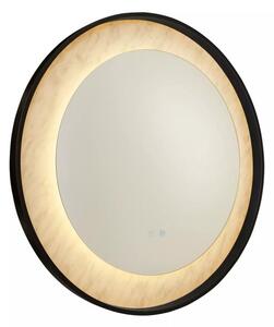 Searchlight 96060BK Stmívatelné kulaté zrcadlo s LED, MARBLE IP44, dotykový spínač, CCT 2700K-4000K, ČERNÉ
