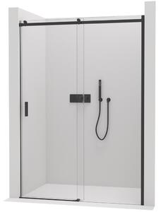 CERANO - Sprchové posuvné dveře Santoro L/P - černá matná, transparentní sklo - 100x195 cm