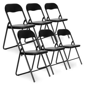 MODERNHOME Sada 6 skládacích cateringových židlí CAPS černá