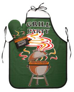Forbyt Zástěra na grilování a chňapka - Grill party, zelená