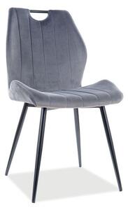 Jídelní židle Arco Velvet, šedá / černá