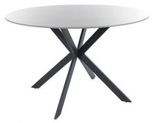 Jídelní stůl TOLAO šedý mramor/černá
