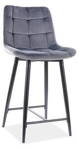 Barová židle Chic II, šedá / černá
