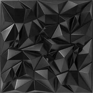 Obkladové panely 3D PVC 11101, rozměr 500 x 500 mm, Mirror black, IMPOL TRADE