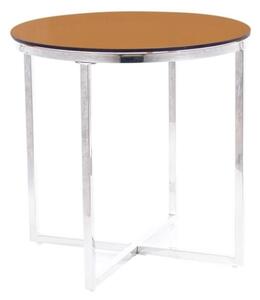 Konferenční stolek Crystal II, hnědá / stříbrná