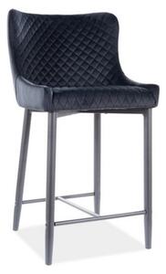 Barová židle Colin Velvet 2, černá