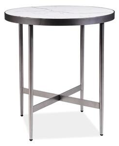 Konferenční stolek Elysia II, bílá / stříbrná