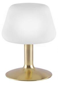 PAUL NEUHAUS LED stolní lampa v matné mosazi a stínítkem z opálového skla, teplá bílá barva vč. Dotykového stmívání 3000K PN 4078-60