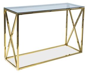 Konferenční stolek Elise, čirá / zlatá