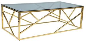 Konferenční stolek Escada obdélníkový, černá / zlatá