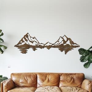 Dřevo života | Dřevěné hory s vodou na zeď | Rozměry (cm): 40x11 | Barva: Ořech