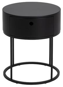 Stylový noční stolek Ariel oválný černý