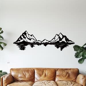 Dřevo života | Dřevěné hory s vodou na zeď | Rozměry (cm): 40x11 | Barva: Světlý dub