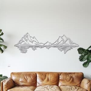 Dřevo života | Dřevěné hory s vodou na zeď | Rozměry (cm): 40x11 | Barva: Bílá