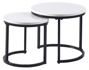 Set konferenčních stolků JENS - bílý / černý