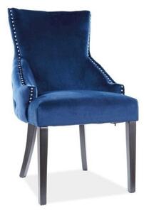 Jídelní židle George Velvet, modrá / černá