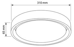 Brilagi - LED Stropní svítidlo MATTEO LED/24W/230V pr. 31 cm taupe
