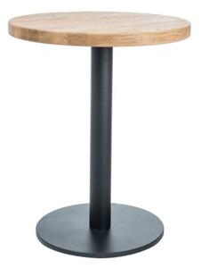 Jídelní stůl Puro II, průměr 60 cm, dub / černá