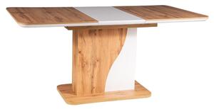 Jídelní stůl Syriusz 120 x 80 cm, dub wotan / bílá