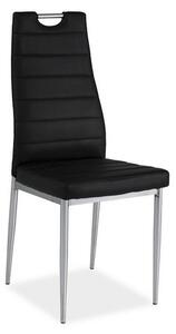 Jídelní židle Cadmus, černá / stříbrná