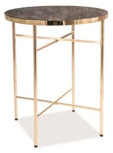 Konferenční stolek Ibiza, průměr 42 cm, černá / zlatá