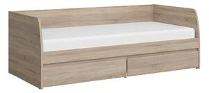 Jednolůžková postel 90 cm Nordanas 28 (dub sonoma) (s roštem) (s úl. prostorem)