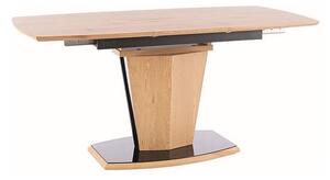 Jídelní stůl Houston 120 × 80 cm, dub / černá